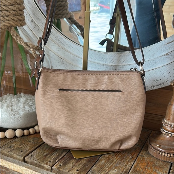 Dana Bushman Brown and Cream Crossbody Bag preloved - Picture 6 of 9